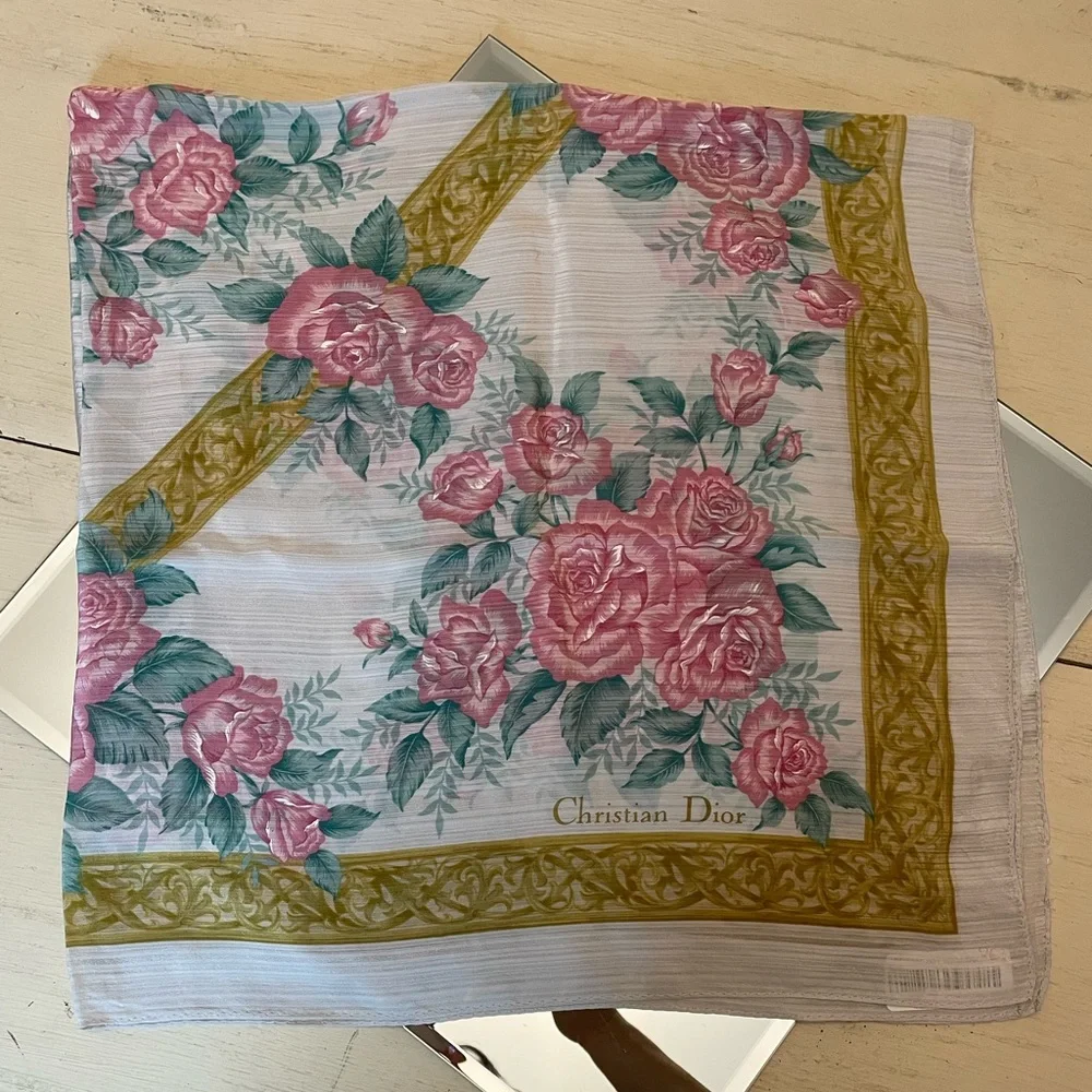 100% silk Christian Dior scarf - 34” square